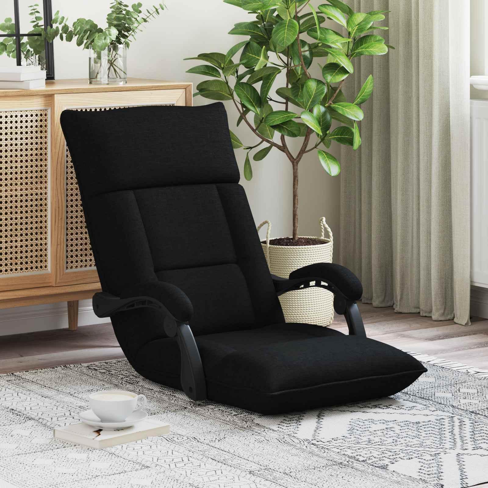Gulvstol Sort 66 x 66 x 80 cm Stof