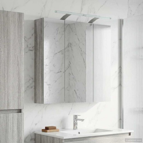 Badeværelsesspejlskab Grå Sonoma 70 x 14,5 x 70 cm