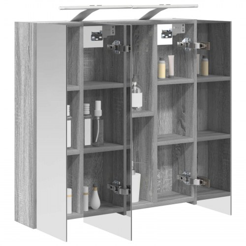 Badeværelsesspejlskab Grå Sonoma 70 x 14,5 x 70 cm