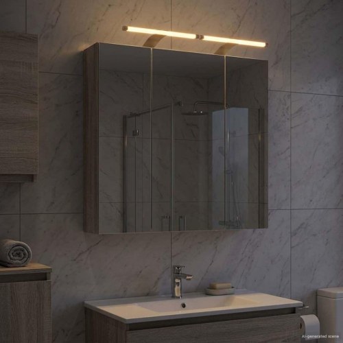 Badeværelsesspejlskab Grå Sonoma 70 x 14,5 x 70 cm