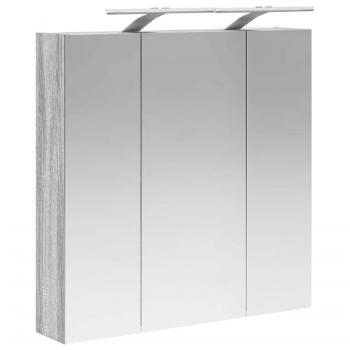 Badeværelsesspejlskab Grå Sonoma 70 x 14,5 x 70 cm