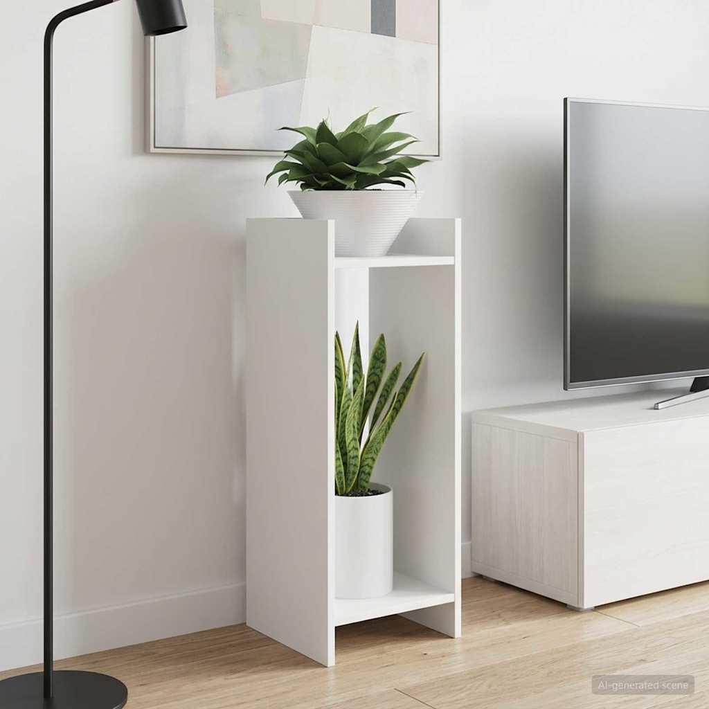 Planteholder 2 stk Hvid 30 x 30 x 80 cm Konstrueret træ