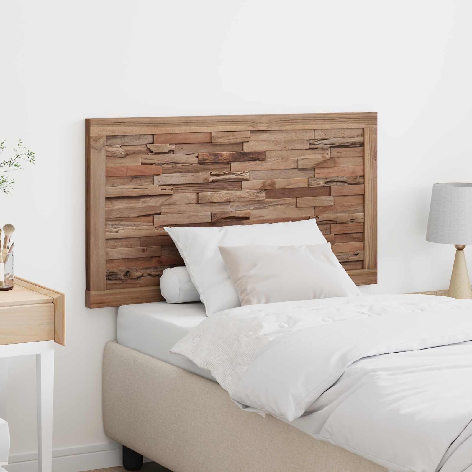 Hovedgærde Vægmonteret Naturfarvet 100 cm Massiv Teaktræ