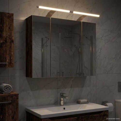 Badeværelsesspejlskab Gammelt træ 60 x 14,5 x 50 cm