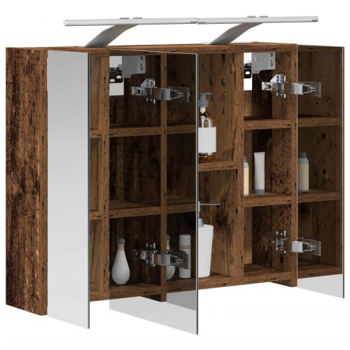 Badeværelsesspejlskab Gammelt træ 60 x 14,5 x 50 cm