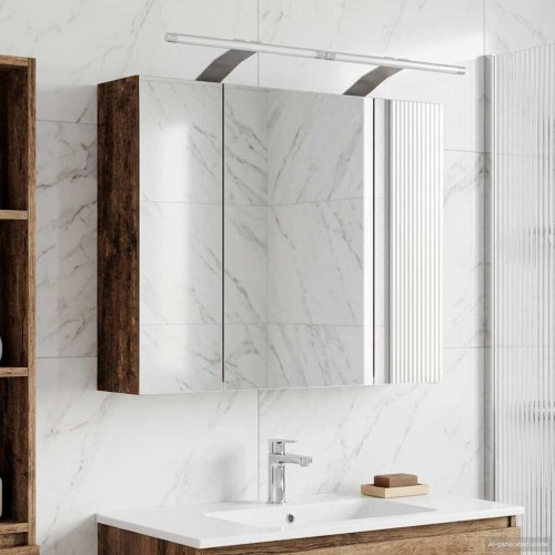 Badeværelsesspejlskab Gammelt træ 60 x 14,5 x 50 cm