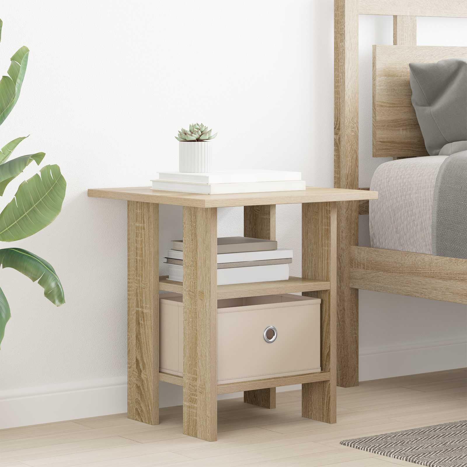 Sengebord med skuffe Sonoma eg 41 x 40 x 45 cm Konstrueret træ