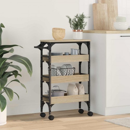 Køkkenvogn Sonoma eg 53 x 20 x 76 cm Konstrueret træ