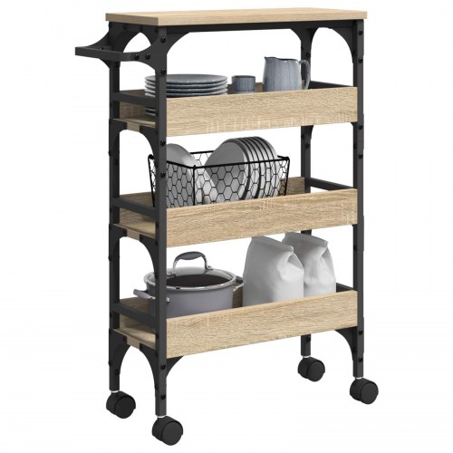 Køkkenvogn Sonoma eg 53 x 20 x 76 cm Konstrueret træ