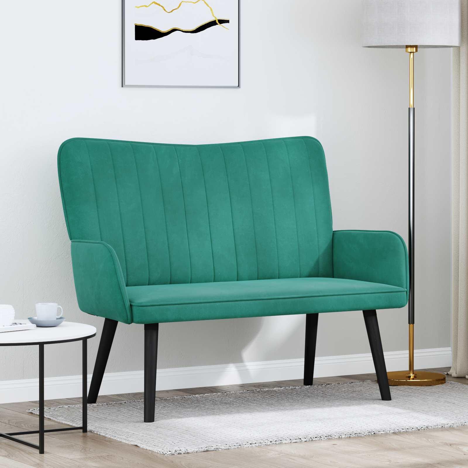 To-personers sofa Turkis 115 x 61 x 87 cm Fløjl
