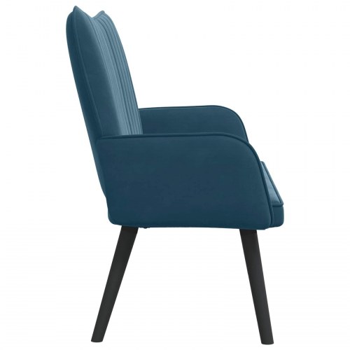2-personers sofa i velour - blå, 115 × 61 × 87 cm