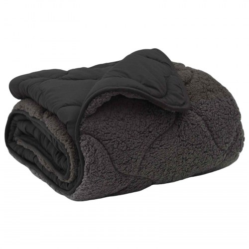 Sommer dyne Antracit 200 x 240 cm Mikrofiber og Teddy fleece