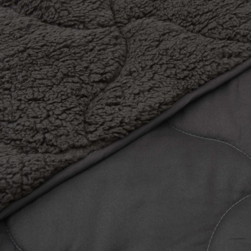 Sommer dyne Antracit 200 x 240 cm Mikrofiber og Teddy fleece