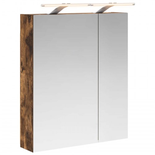 Badeværelsesspejlskab med hylde Røget eg 60 x 14,5 x 70 cm