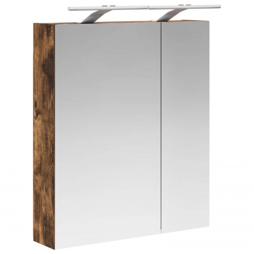 Badeværelsesspejlskab med hylde Røget eg 60 x 14,5 x 70 cm