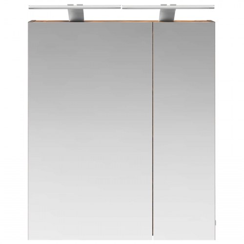 Badeværelsesspejlskab med hylde Røget eg 60 x 14,5 x 70 cm