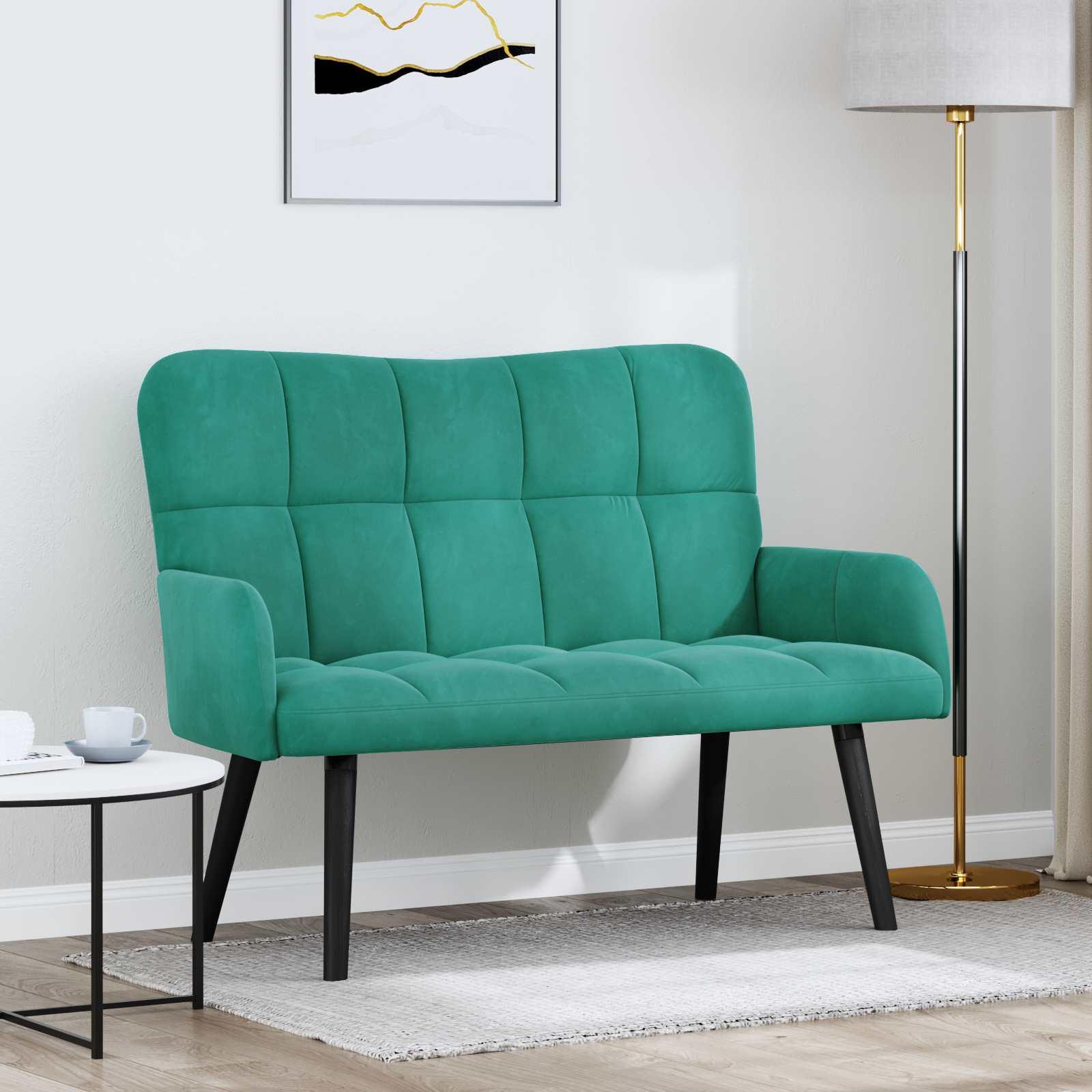 To-personers sofa Turkis 115 x 61 x 87 cm Fløjl
