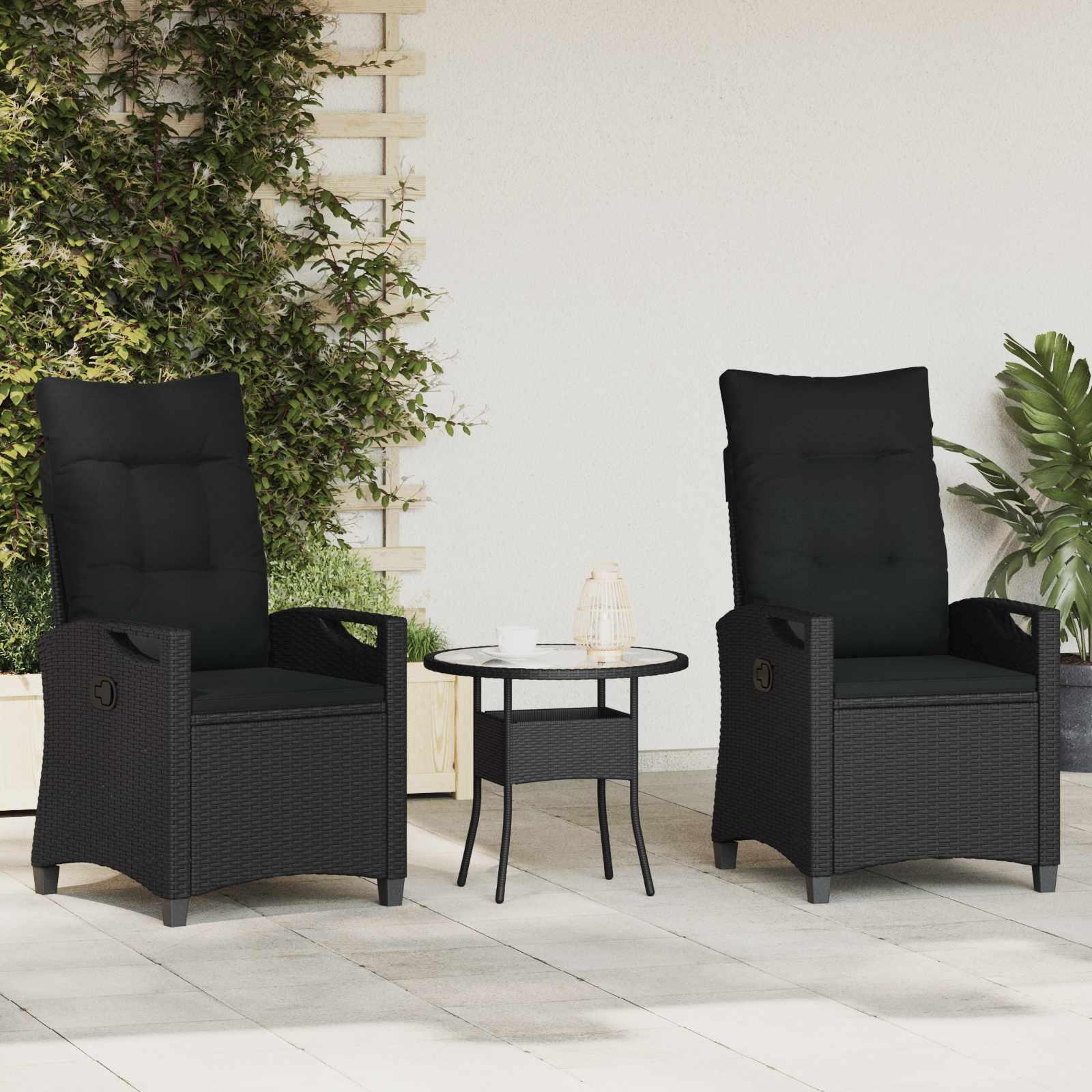 Have Stol 2 stk Sort 56 x 64 x 94 cm Stål og Polyester