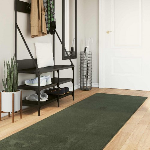 Medium luv blød og vaskbar tæppe HUARTE Skovgrøn 300 x 80 cm