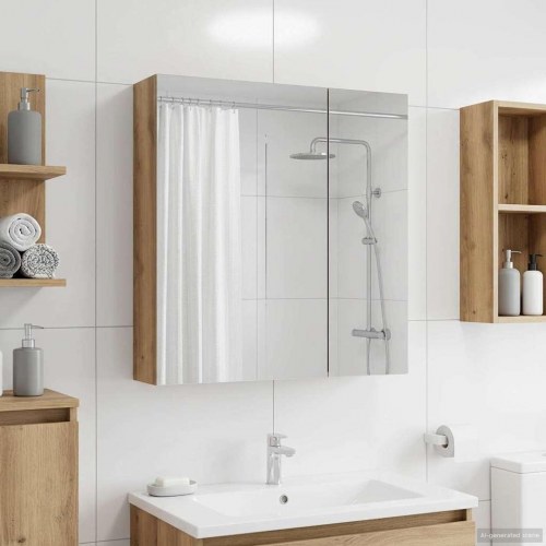 Badeværelsesspejlskab med hylde Artisan eg 60 x 14,5 x 70 cm