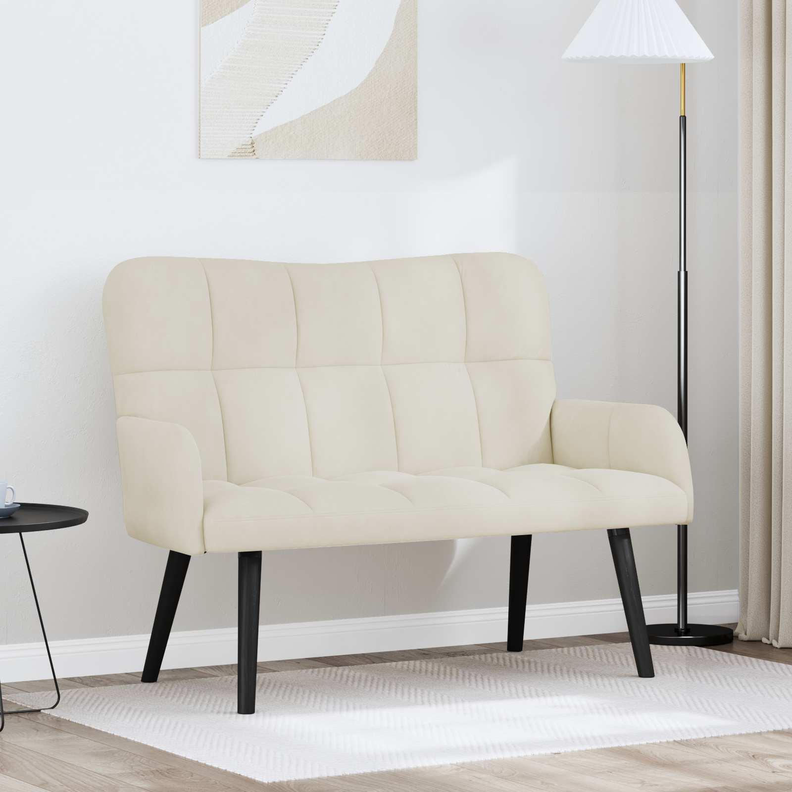 To-personers sofa Creme 115 x 61 x 87 cm Fløjl