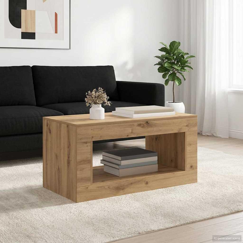 Sofabord i artisan eg - moderne stuebord 99,5 × 50 × 50 cm