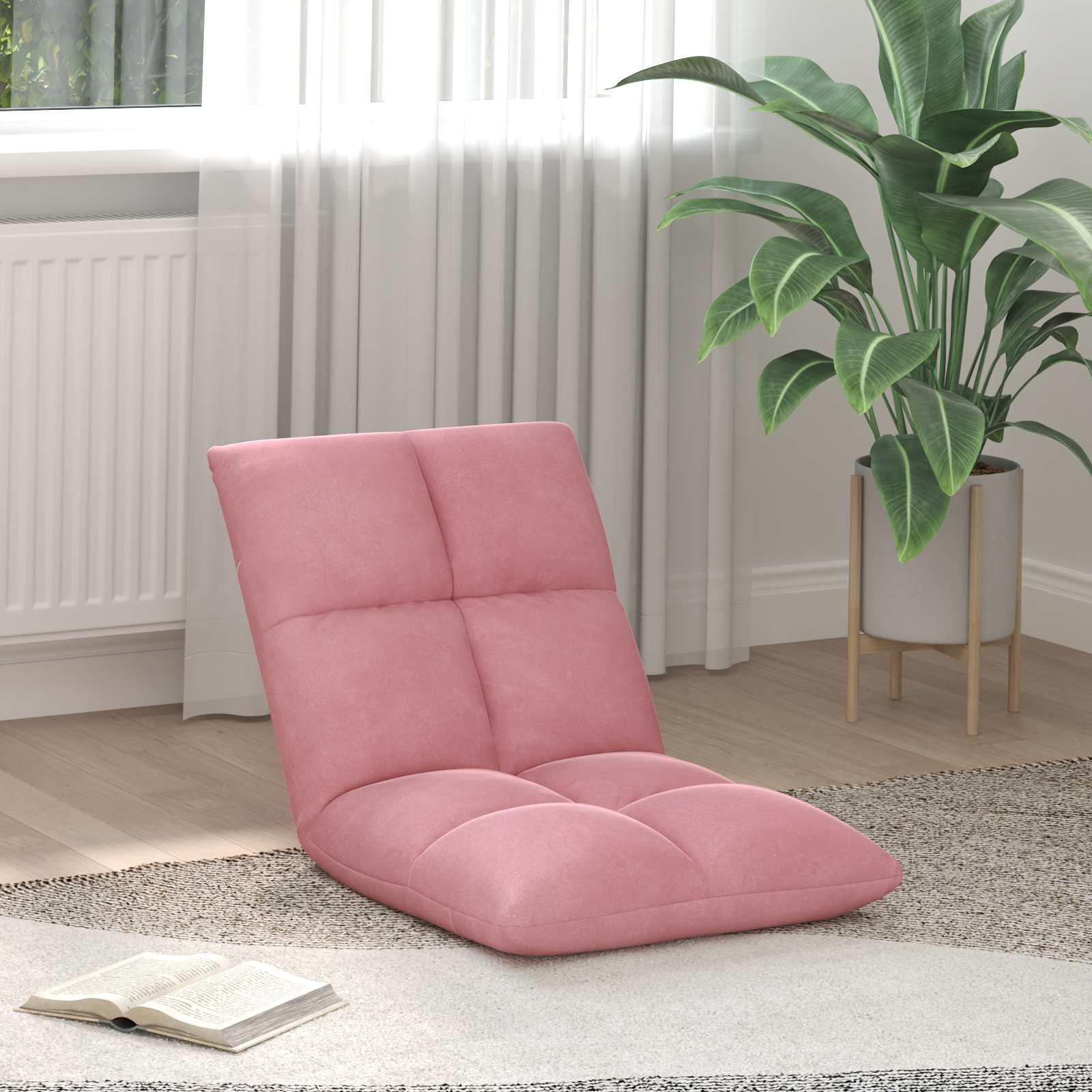 Gulvstol Lyserød 50 x 61 x 57 cm Fløjl