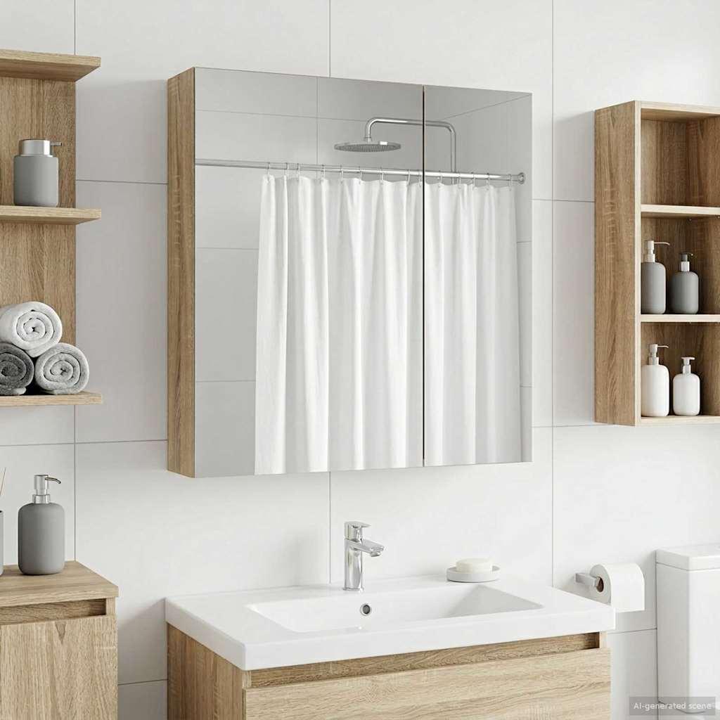 Badeværelsesspejlskab med hylde Sonoma eg 60 x 14,5 x 70 cm