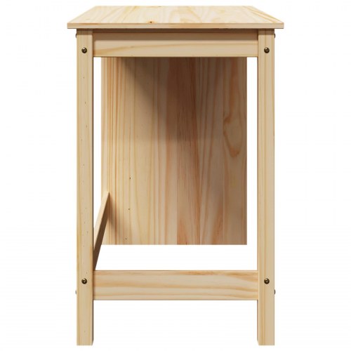 Skrivebord i massivt fyrretræ - brun, 112 × 50 × 75 cm