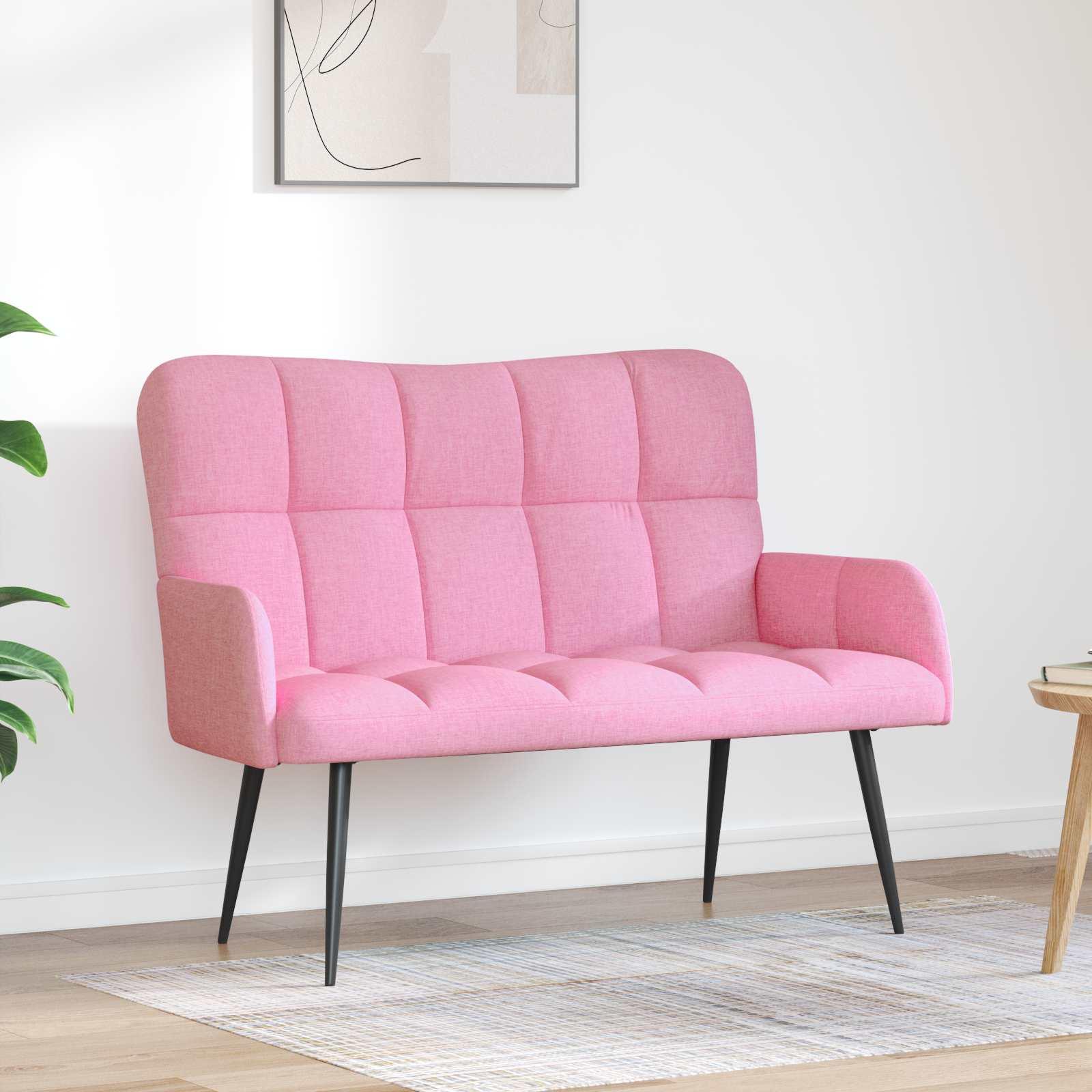 To-personers sofa Lyserød 115 x 61 x 87 cm Stof