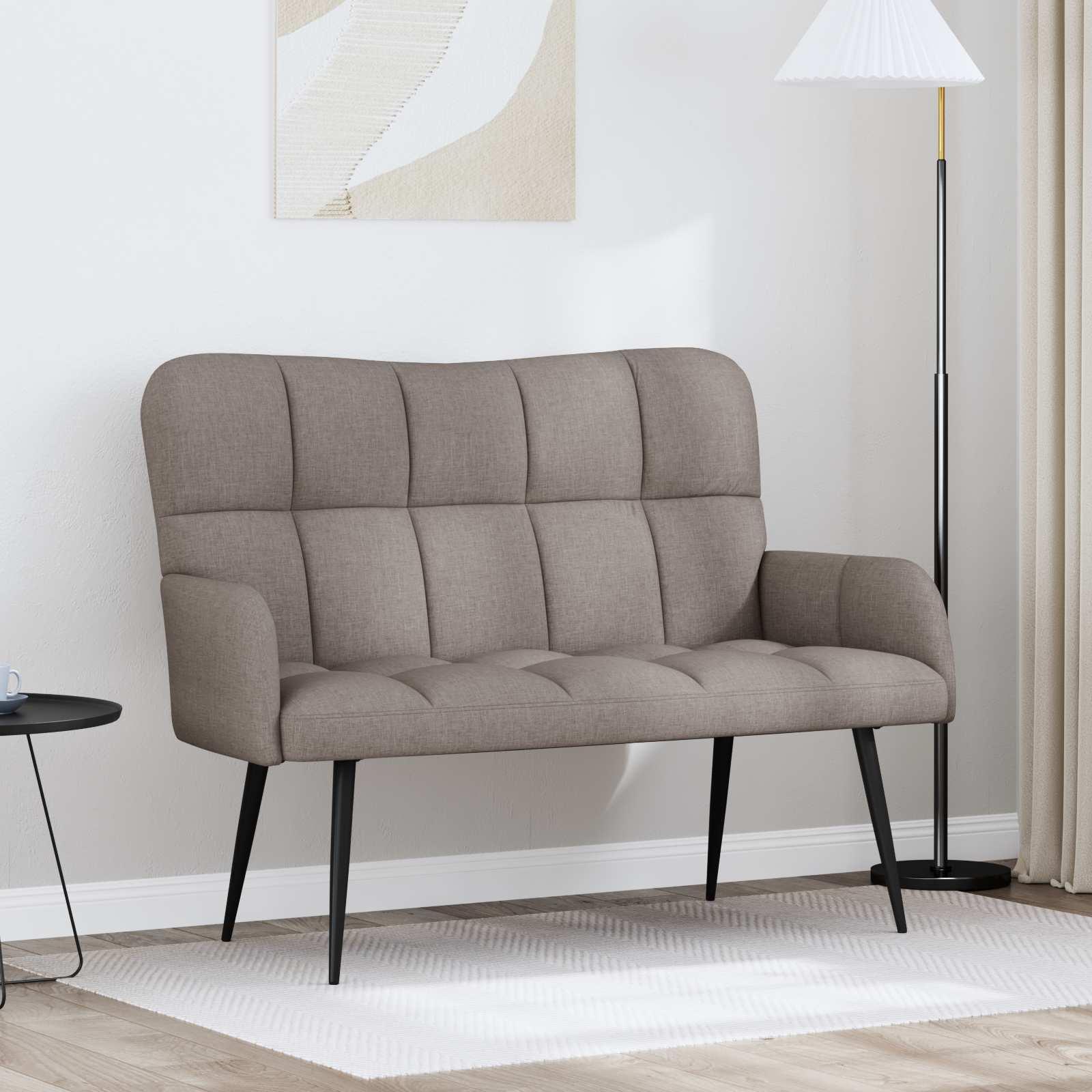 To-personers sofa Gråbrun 115 x 61 x 87 cm Stof