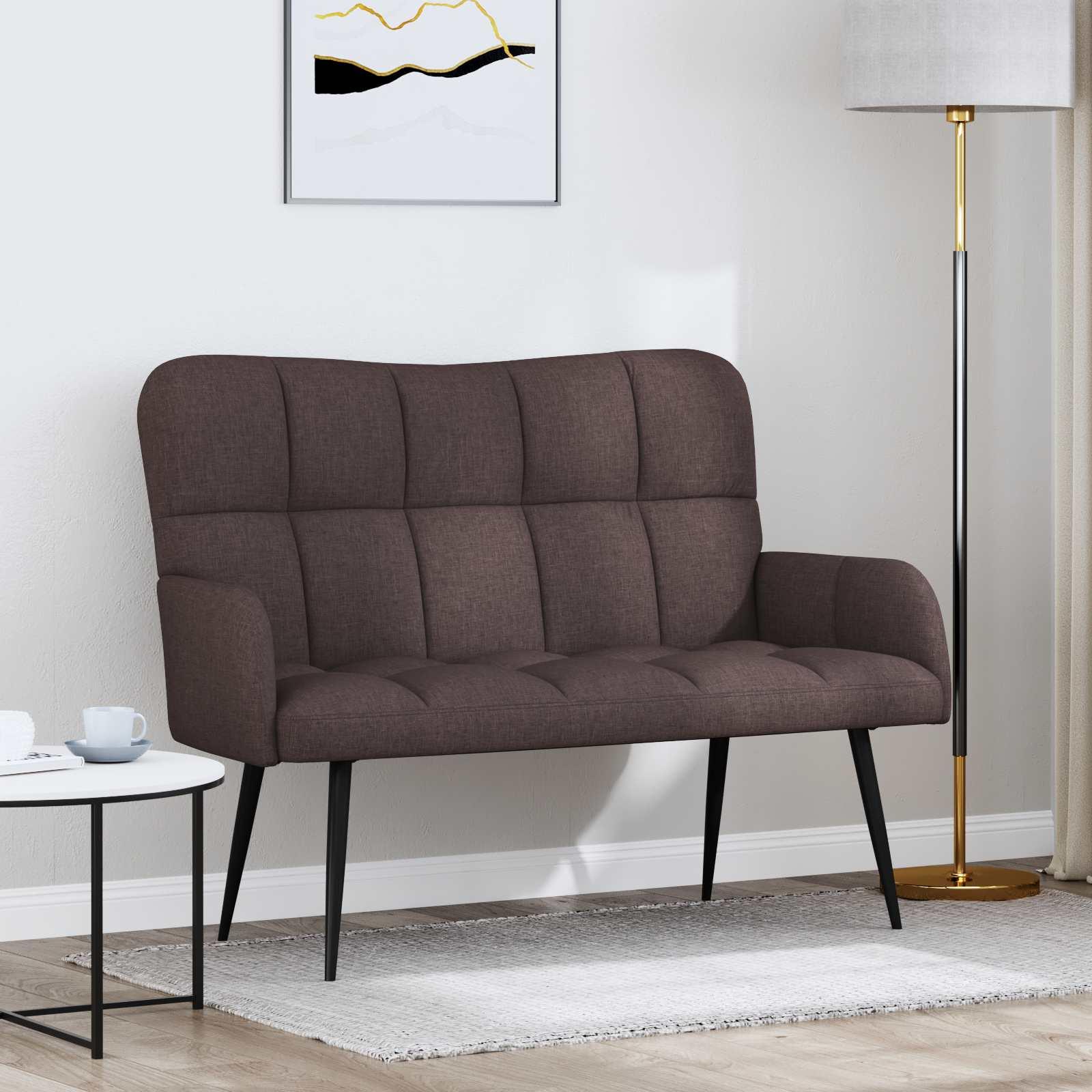 To-personers sofa Mørk Brun 115 x 61 x 87 cm Stof