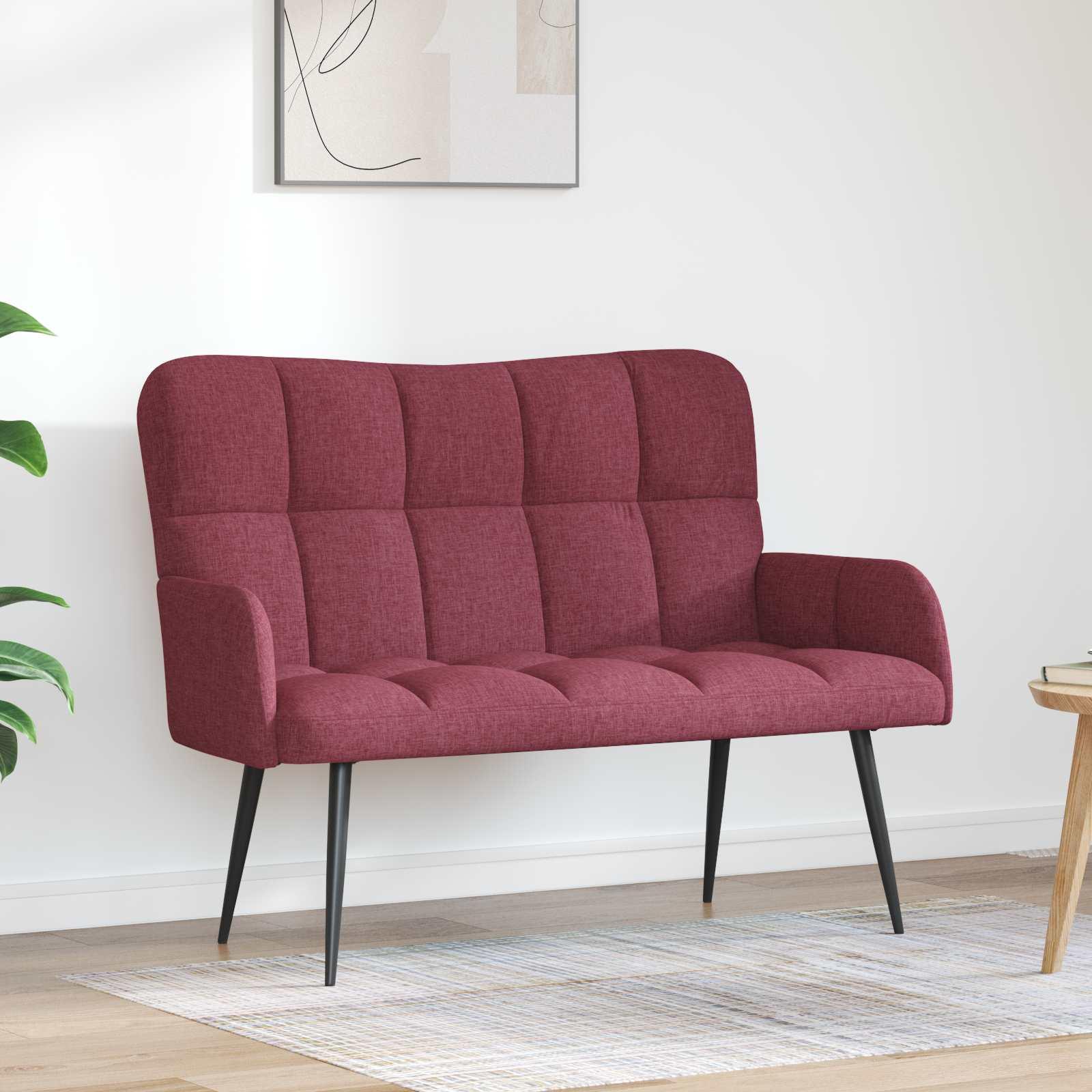 To-personers sofa Vinrød 115 x 61 x 87 cm Stof