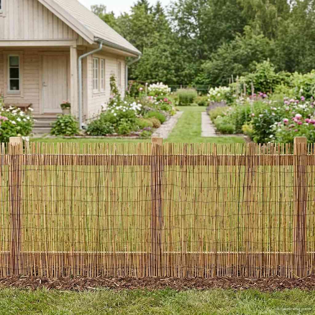 Havehegn i kulforkullet rør - 300 × 100 cm privatlivshegn