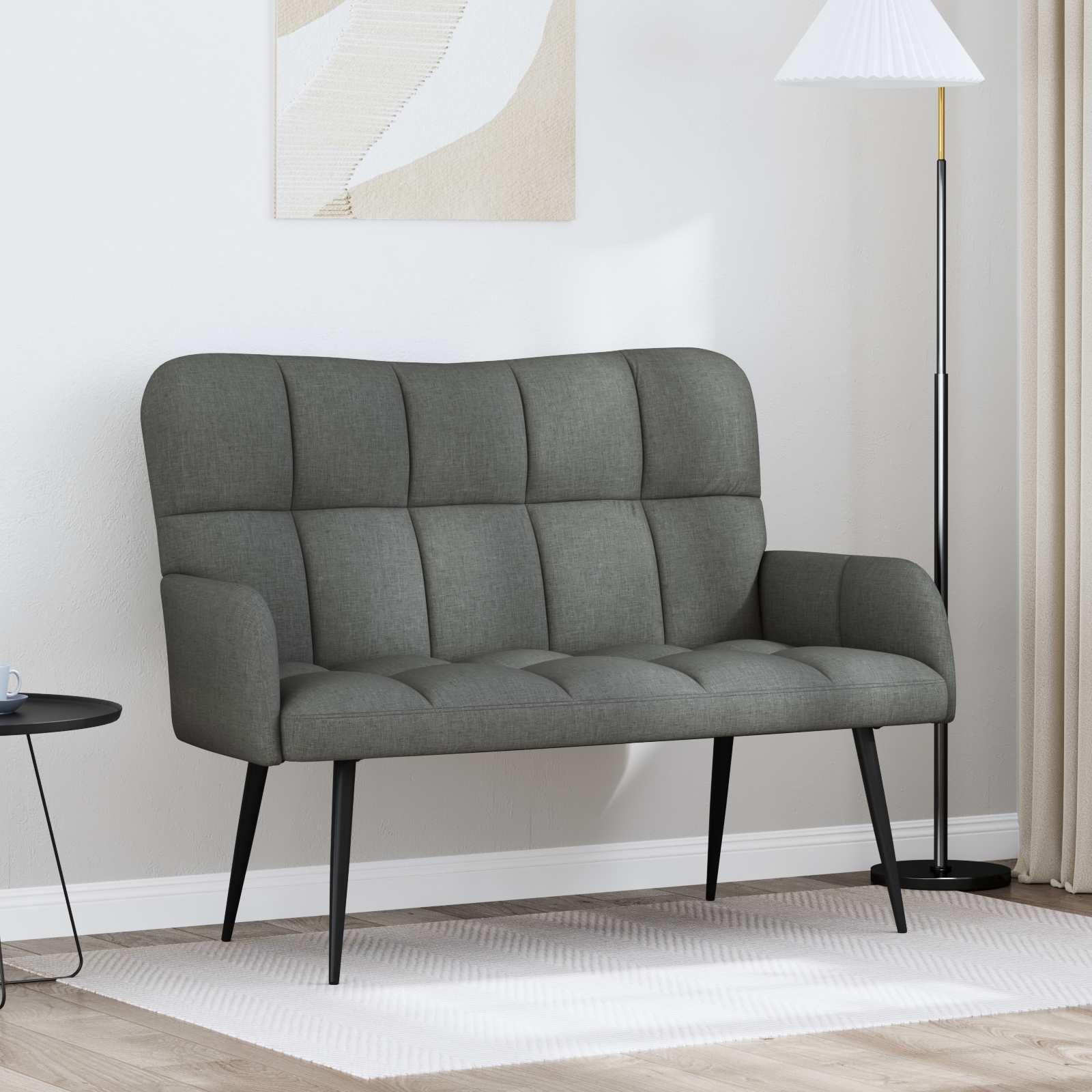 To-personers sofa Mørkegrå 115 x 61 x 87 cm Stof