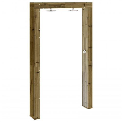 Udendørs bruser Naturfarvet 137 x 23 x 226 cm