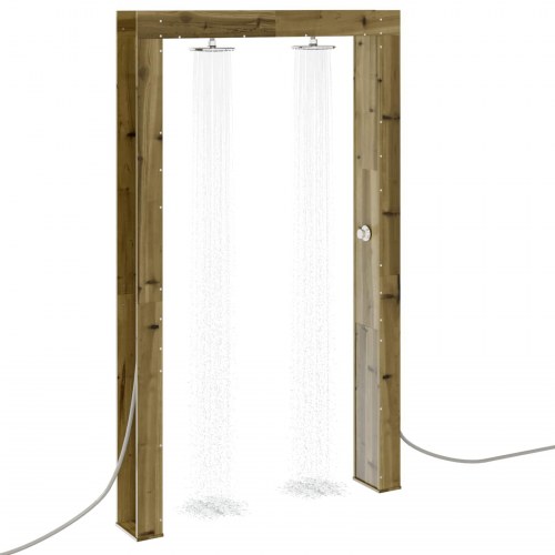 Udendørs bruser Naturfarvet 137 x 23 x 226 cm