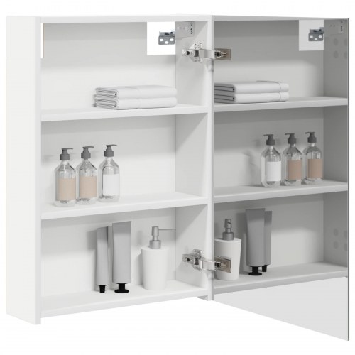 Badeværelsesspejlskab Hvid 50 x 14,5 x 70 cm Konstrueret træ