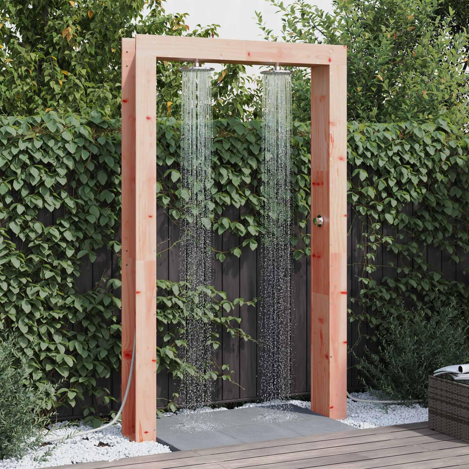 Udendørs bruser Naturfarvet 137 x 23 x 226 cm