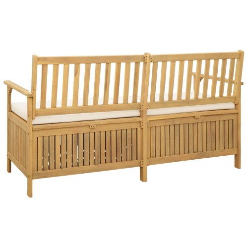 Opbevaringsbænk med pude med opbevaring 170 x 63 x 84 cm