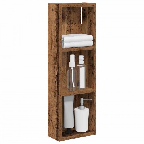 Badeværelsesvægskab med hylde Gammelt træ 20 x 10 x 60,5 cm