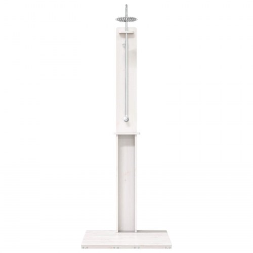 Udendørs bruser Hvid 75 x 76 x 217 cm Massivt fyrretræ