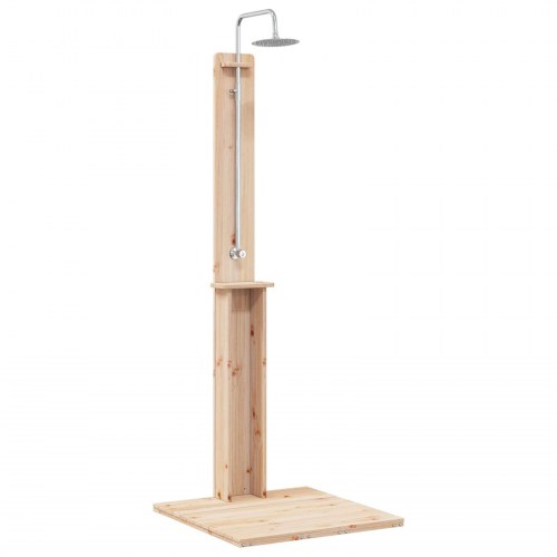 Udendørs bruser Naturfarvet 75 x 76 x 217 cm Massivt fyrretræ