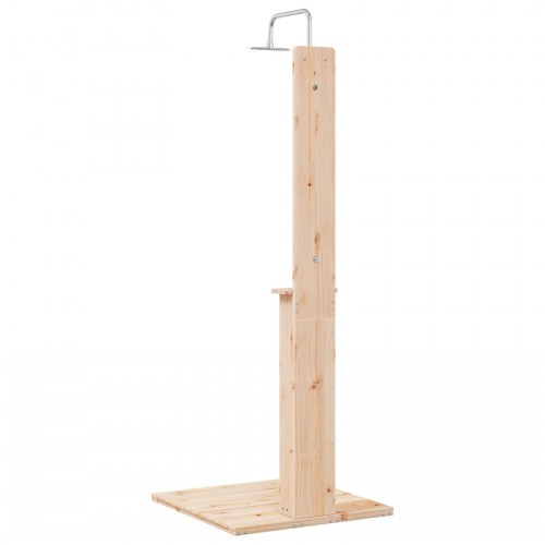 Udendørs bruser Naturfarvet 75 x 76 x 217 cm Massivt fyrretræ