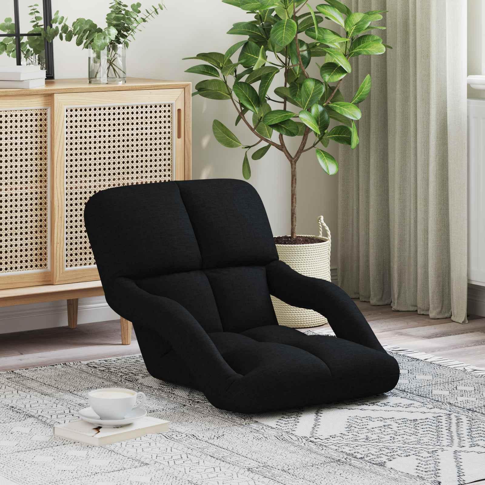 Justerbar Gulvstol Sort 58 x 62 x 58 cm Stof