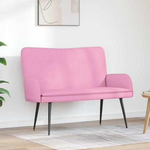 2-personers sofa Lyserød 115 x 61 x 87 cm Stof