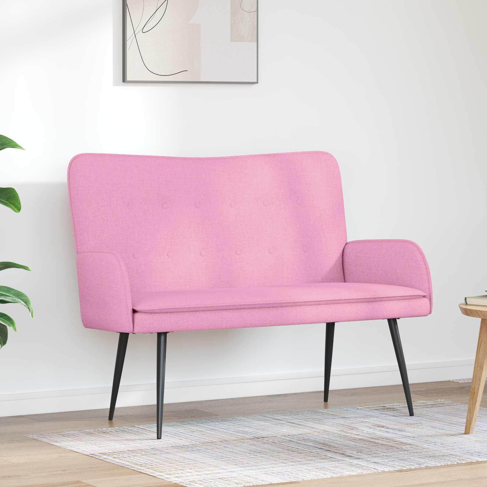 2-personers sofa Lyserød 115 x 61 x 87 cm Stof