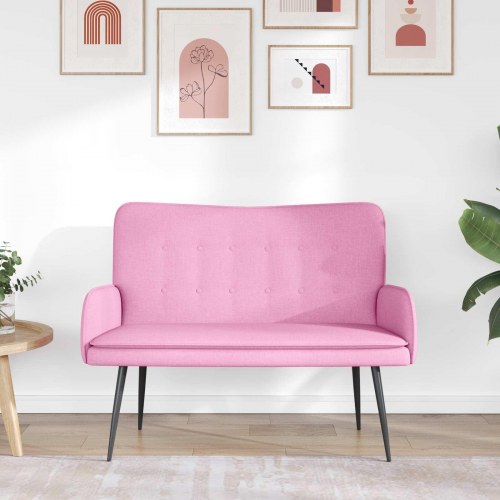 2-personers sofa Lyserød 115 x 61 x 87 cm Stof