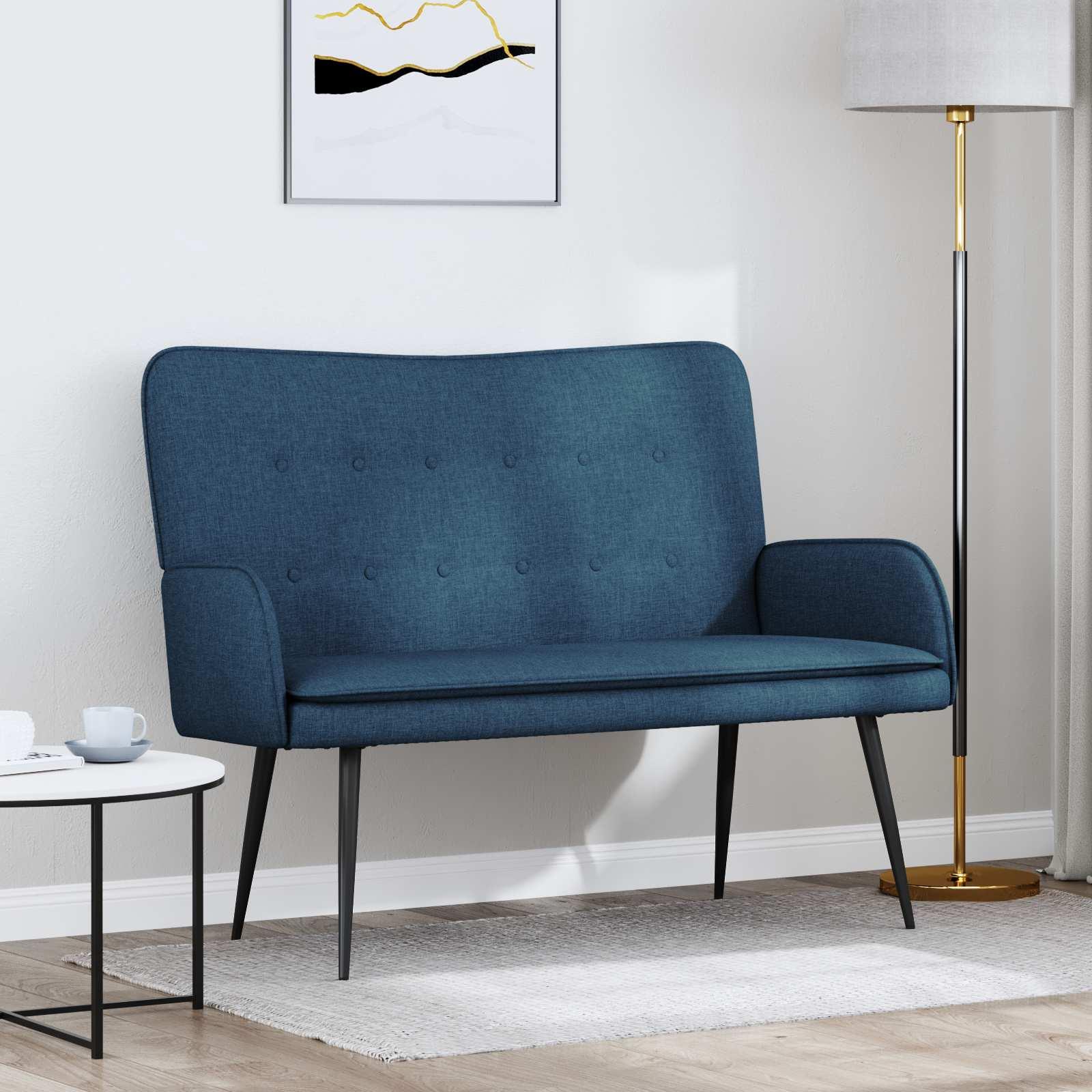 2-personers sofa Blå 115 x 61 x 87 cm Stof
