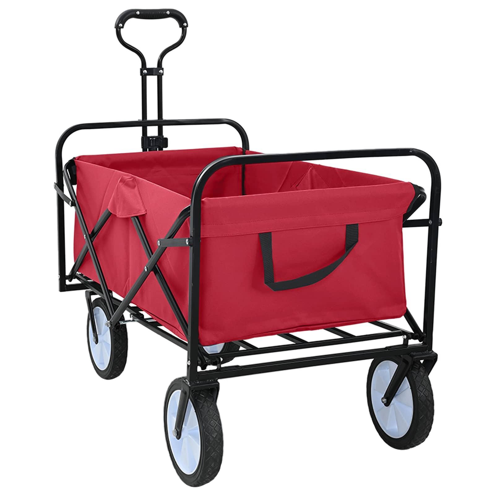 Foldbar håndvogn Rød 94 x 53 x 99 cm Oxford Stof